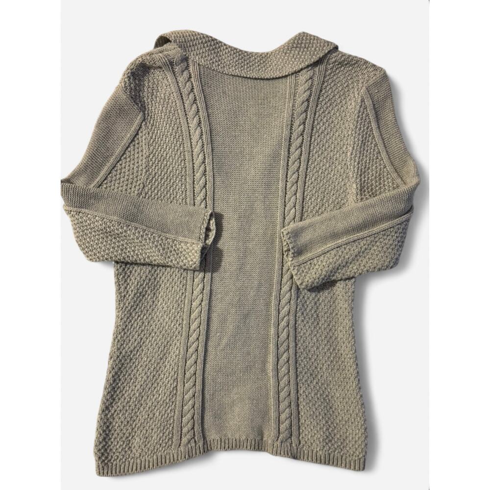 Heather B Women's Gray Knit Cardigan Sweater